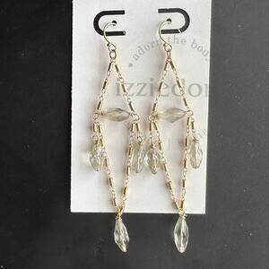 Green Amethyst 14K GF Earring
